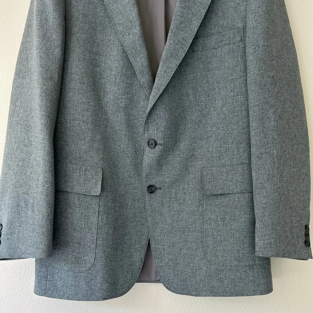 Vintage Levi’s Action Suit Sport Coat Blazer Gray Mens 42L Tailored Jacket USA